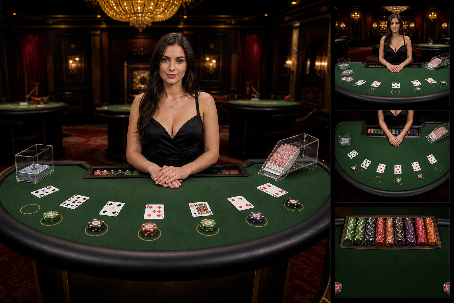 Cash Royale live casino gameplay with professional dealer at blackjack table